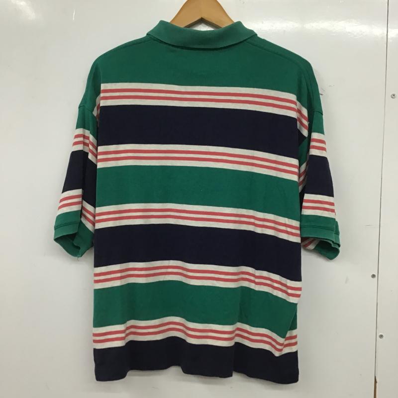 エディーバウアー Eddie Bauer ポロシャツ 半袖 半袖ポロシャツ カラーシャツ 半袖カットソー XL ボーダー柄 マルチカラー / マルチカラー / multicolor メンズ USED 古着 中古 10160313