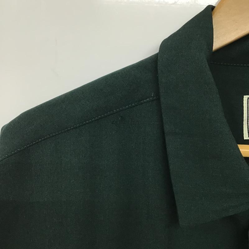 ヒューストン HOUSTON シャツ、ブラウス 半袖 半袖シャツ 刺繍シャツ カラーシャツ L 刺繍 緑 / グリーン / green メンズ USED 古着 中古 10160315