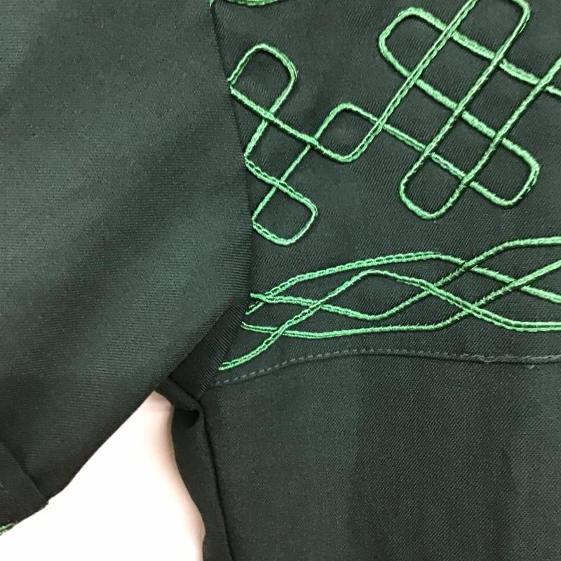 ヒューストン HOUSTON シャツ、ブラウス 半袖 半袖シャツ 刺繍シャツ カラーシャツ L 刺繍 緑 / グリーン / green メンズ USED 古着 中古 10160315