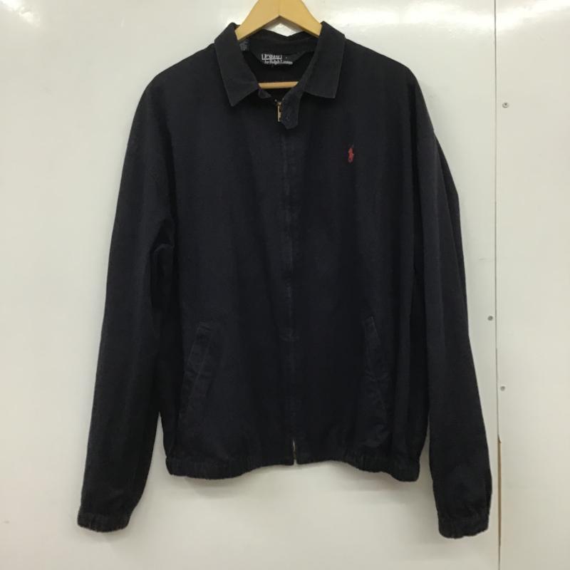 ポロバイラルフローレン Polo by RALPH LAUREN ジャケット、上着 ジャンパー、ブルゾン ジップアップジャケット アウター カラージャケット L ロゴ、文字 紺 / ネイビー / navy メンズ USED 古着 中古 10160317