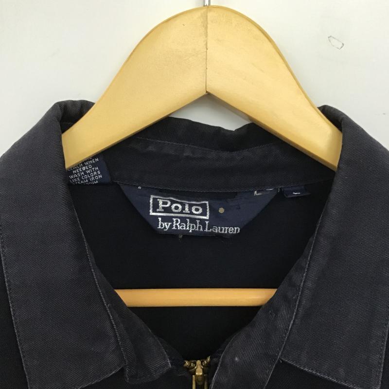 ポロバイラルフローレン Polo by RALPH LAUREN ジャケット、上着 ジャンパー、ブルゾン ジップアップジャケット アウター カラージャケット L ロゴ、文字 紺 / ネイビー / navy メンズ USED 古着 中古 10160317