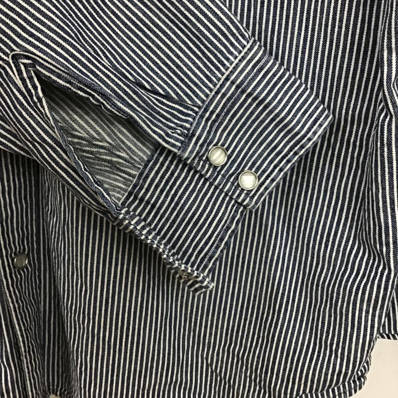 リーバイス Levi s シャツ、ブラウス 長袖 長袖シャツ ストライプシャツ カラーシャツ XL ストライプ 紺 / ネイビー / navy X アイボリー / アイボリー / メンズ USED 古着 中古 10160318