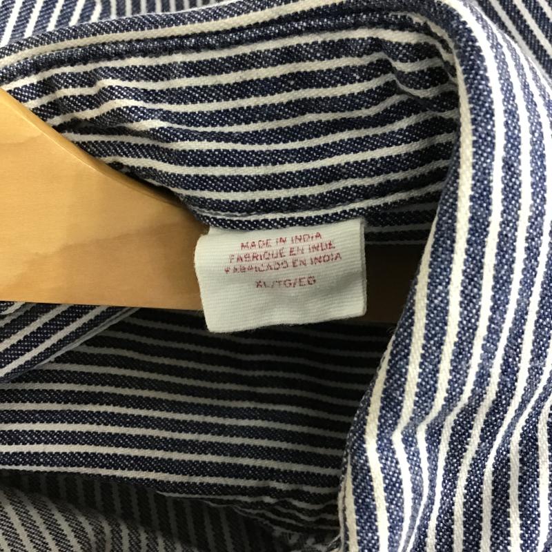 リーバイス Levi s シャツ、ブラウス 長袖 長袖シャツ ストライプシャツ カラーシャツ XL ストライプ 紺 / ネイビー / navy X アイボリー / アイボリー / メンズ USED 古着 中古 10160318