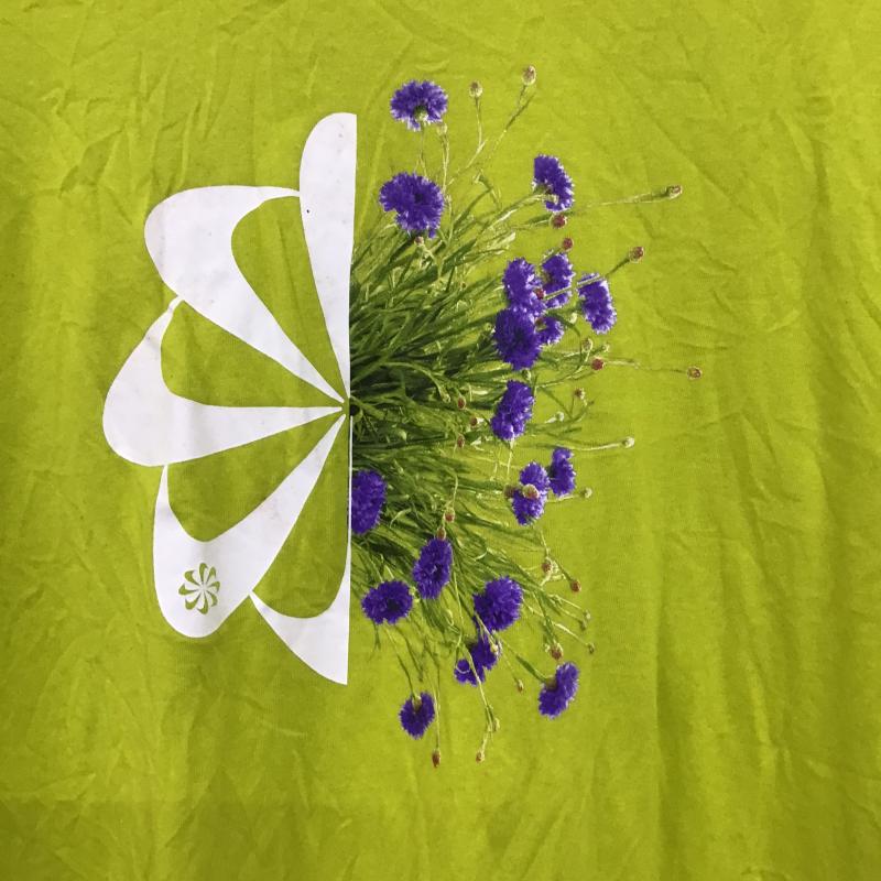 ナイキ NIKE Tシャツ 半袖 半袖カットソー プリントTシャツ クルーネックカットソー XXL プリント 黄緑 / イエローグリーン / メンズ USED 古着 中古 10160319