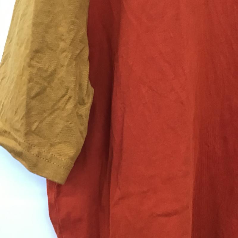 リーバイス Levi s Tシャツ 半袖 半袖カットソー プリントTシャツ クルーネックカットソー L ロゴ、文字 橙 / オレンジ / orange メンズ USED 古着 中古 10160323