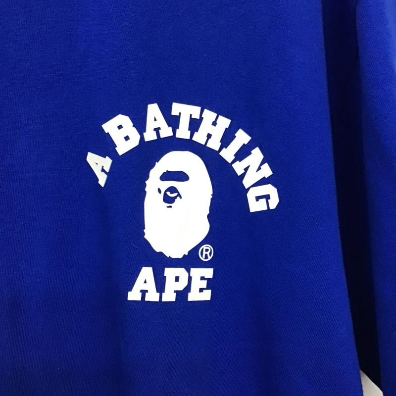 ベイプ BAPE Tシャツ 半袖 半袖カットソー プリントTシャツ クルーネックカットソー XL プリント 青 / ブルー / blue メンズ USED 古着 中古 10160324