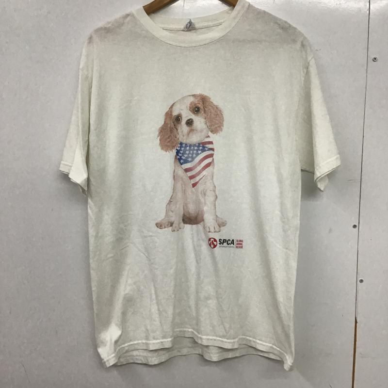 古着 USED Tシャツ 半袖 半袖カットソー プリントTシャツ クルーネックカットソー L プリント 白 / ホワイト / white メンズ USED 古着 中古 10160328