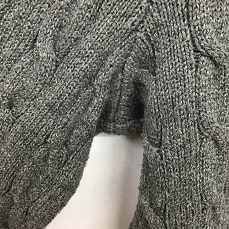 ポロラルフローレン POLO RALPH LAUREN ニット、セーター 長袖 長袖ニットカットソー クルーネック セーター XXL ロゴ、文字 灰 / グレー / gray メンズ USED 古着 中古 10160336