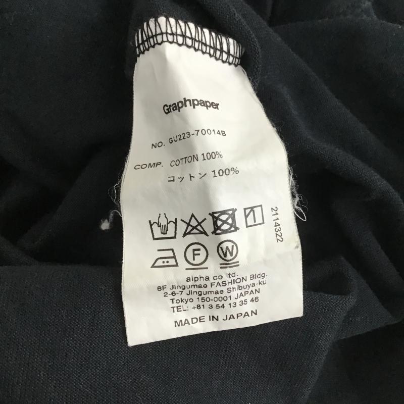 グラフペーパー Graphpaper カットソー 長袖 長袖カットソー 無地カットソー クルーネック 1 無地 黒 / ブラック / black メンズ USED 古着 中古 10160337