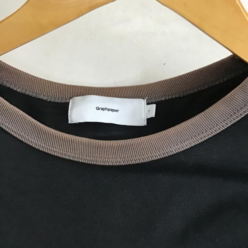 グラフペーパー Graphpaper カットソー 長袖 長袖カットソー 無地カットソー クルーネック 1 無地 黒 / ブラック / black メンズ USED 古着 中古 10160337