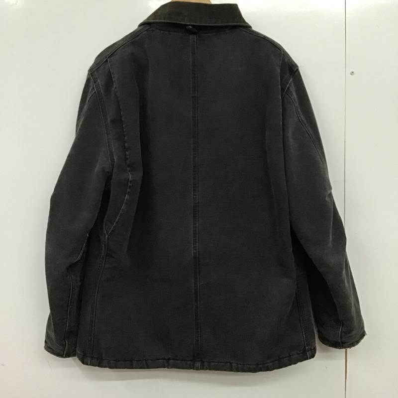 カーハート Carhartt ジャケット、上着 ジャンパー、ブルゾン ジップアップジャケット デニムジャケット アウター 44 ロゴ、文字 ダークグレー / ダークグレー / メンズ USED 古着 中古 10160339