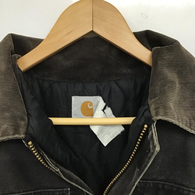 カーハート Carhartt ジャケット、上着 ジャンパー、ブルゾン ジップアップジャケット デニムジャケット アウター 44 ロゴ、文字 ダークグレー / ダークグレー / メンズ USED 古着 中古 10160339
