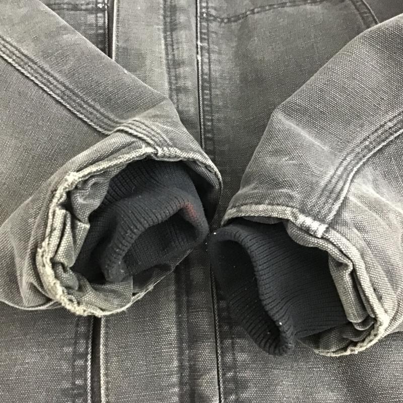カーハート Carhartt ジャケット、上着 ジャンパー、ブルゾン ジップアップジャケット デニムジャケット アウター 44 ロゴ、文字 ダークグレー / ダークグレー / メンズ USED 古着 中古 10160339