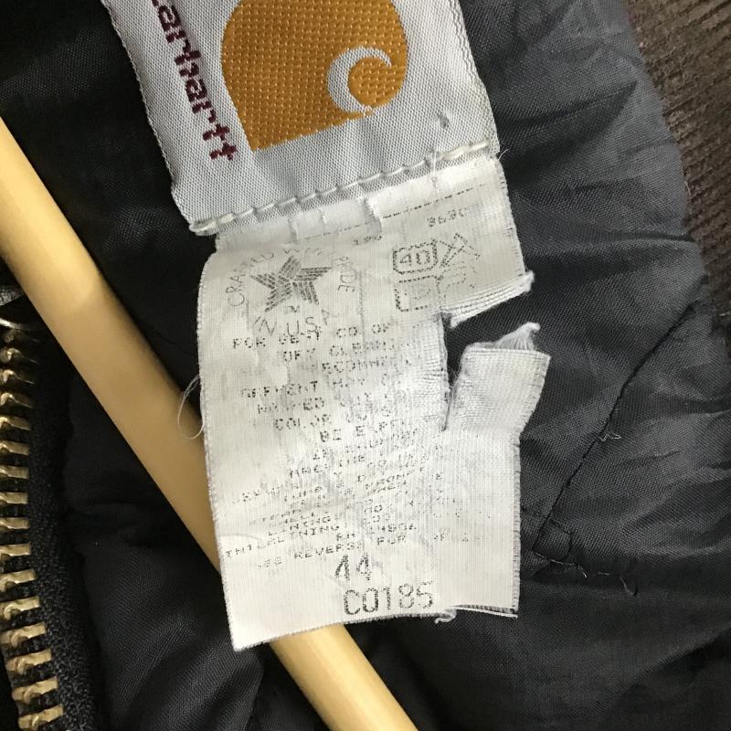 カーハート Carhartt ジャケット、上着 ジャンパー、ブルゾン ジップアップジャケット デニムジャケット アウター 44 ロゴ、文字 ダークグレー / ダークグレー / メンズ USED 古着 中古 10160339