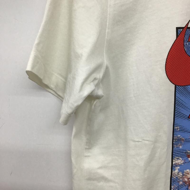 ナイキ NIKE Tシャツ 半袖 半袖カットソー プリントTシャツ クルーネックカットソー L プリント 白 / ホワイト / white メンズ USED 古着 中古 10160340