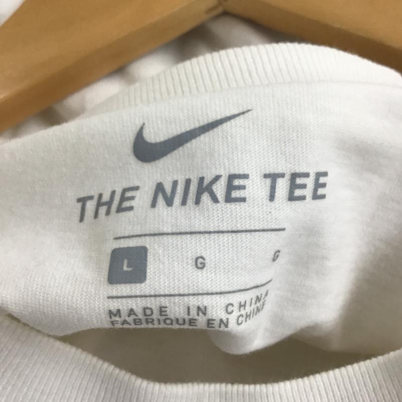ナイキ NIKE Tシャツ 半袖 半袖カットソー プリントTシャツ クルーネックカットソー L プリント 白 / ホワイト / white メンズ USED 古着 中古 10160340