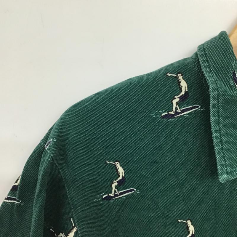 ポロバイラルフローレン Polo by RALPH LAUREN ポロシャツ 半袖 半袖ポロシャツ カラーシャツ 半袖カットソー M プリント 緑 / グリーン / green メンズ USED 古着 中古 10160345