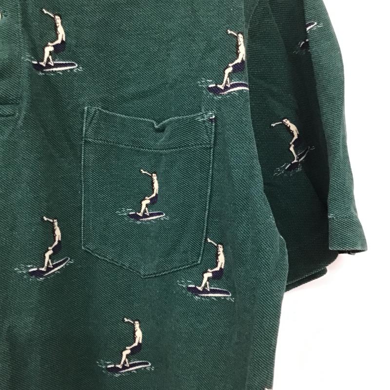 ポロバイラルフローレン Polo by RALPH LAUREN ポロシャツ 半袖 半袖ポロシャツ カラーシャツ 半袖カットソー M プリント 緑 / グリーン / green メンズ USED 古着 中古 10160345