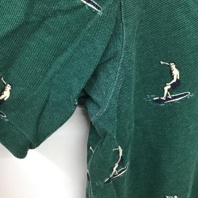 ポロバイラルフローレン Polo by RALPH LAUREN ポロシャツ 半袖 半袖ポロシャツ カラーシャツ 半袖カットソー M プリント 緑 / グリーン / green メンズ USED 古着 中古 10160345