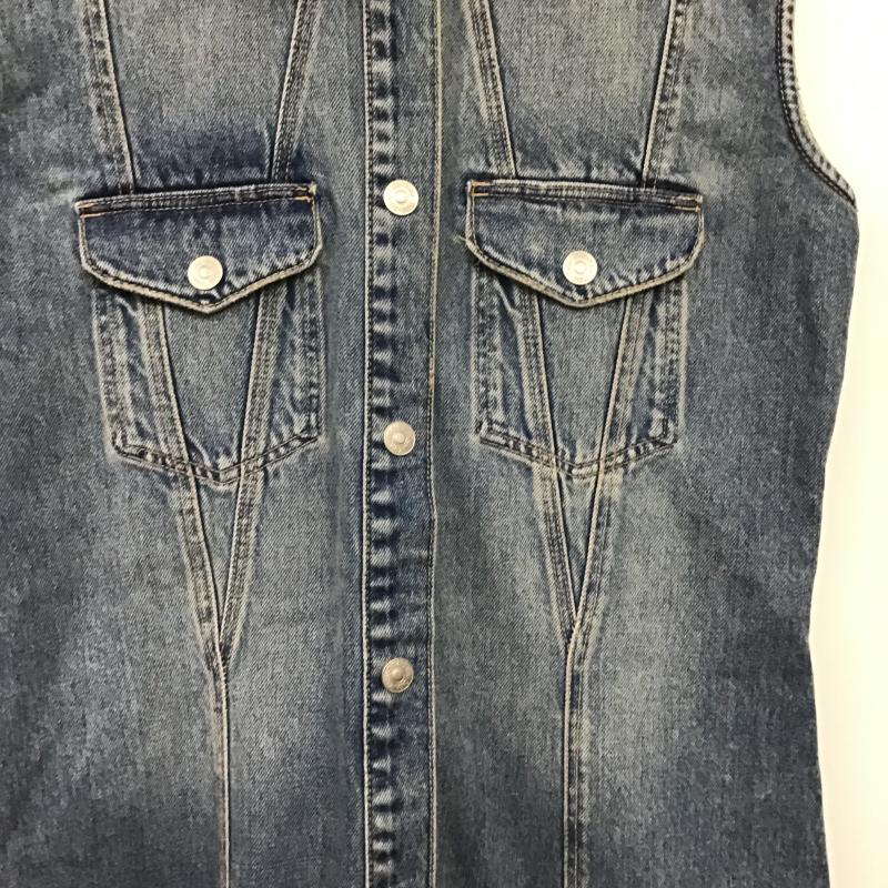 ザラ ZARA ワンピース ロングスカート デニム ロングワンピース L 無地 水色 / ライトブルー / レディース USED 古着 中古 10160346