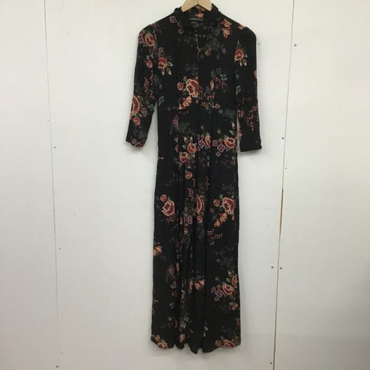 ザラウーマン ZARA WOMAN ワンピース ロングスカート XS 総柄 黒 / ブラック / black レディース USED 古着 中古 10160347