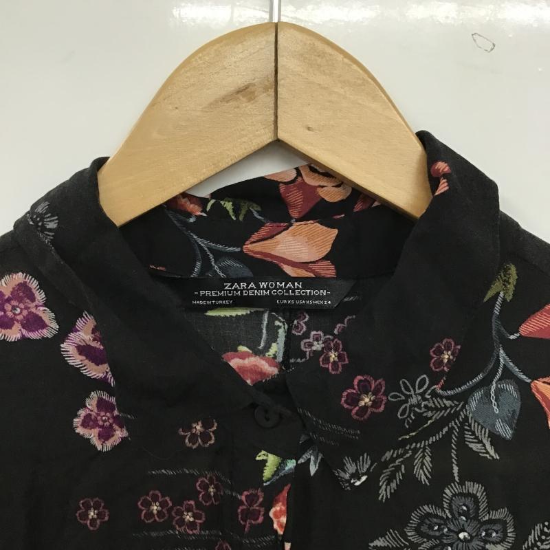 ザラウーマン ZARA WOMAN ワンピース ロングスカート XS 総柄 黒 / ブラック / black レディース USED 古着 中古 10160347