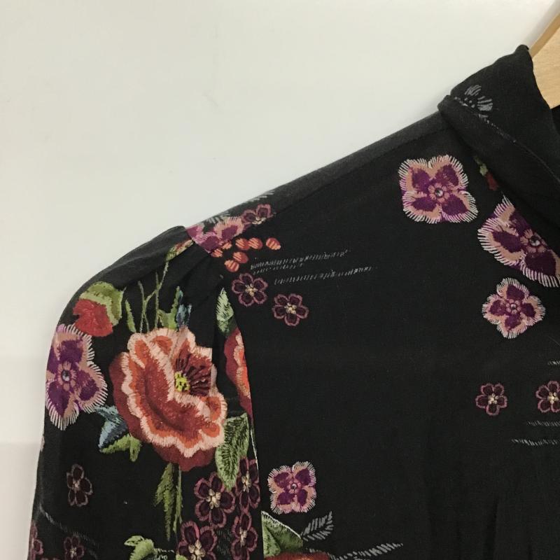 ザラウーマン ZARA WOMAN ワンピース ロングスカート XS 総柄 黒 / ブラック / black レディース USED 古着 中古 10160347