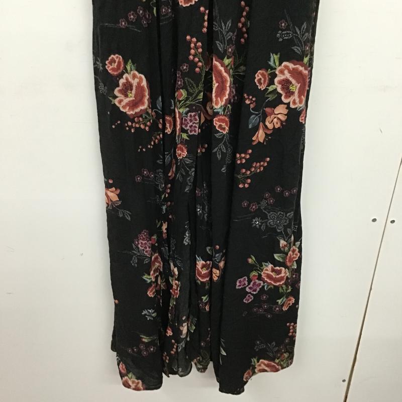 ザラウーマン ZARA WOMAN ワンピース ロングスカート XS 総柄 黒 / ブラック / black レディース USED 古着 中古 10160347