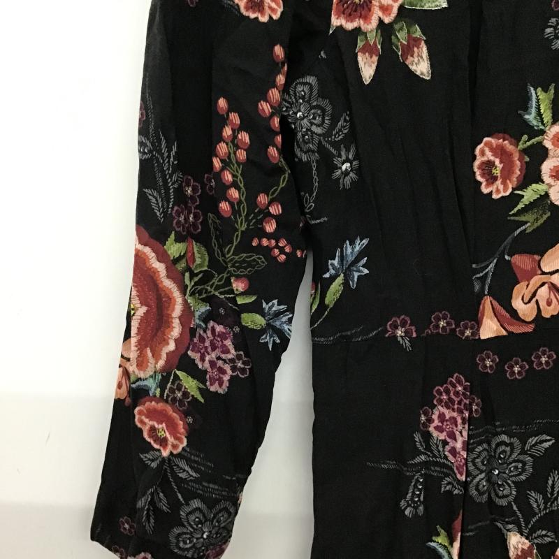 ザラウーマン ZARA WOMAN ワンピース ロングスカート XS 総柄 黒 / ブラック / black レディース USED 古着 中古 10160347