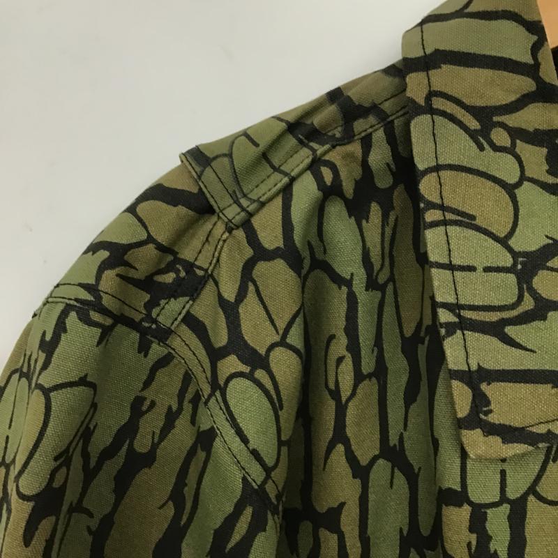ハフ HUF ジャケット、上着 ジャンパー、ブルゾン カジュアルジャケット アウター カラージャケット L プリント カーキ / カーキ / khaki メンズ USED 古着 中古 10160349