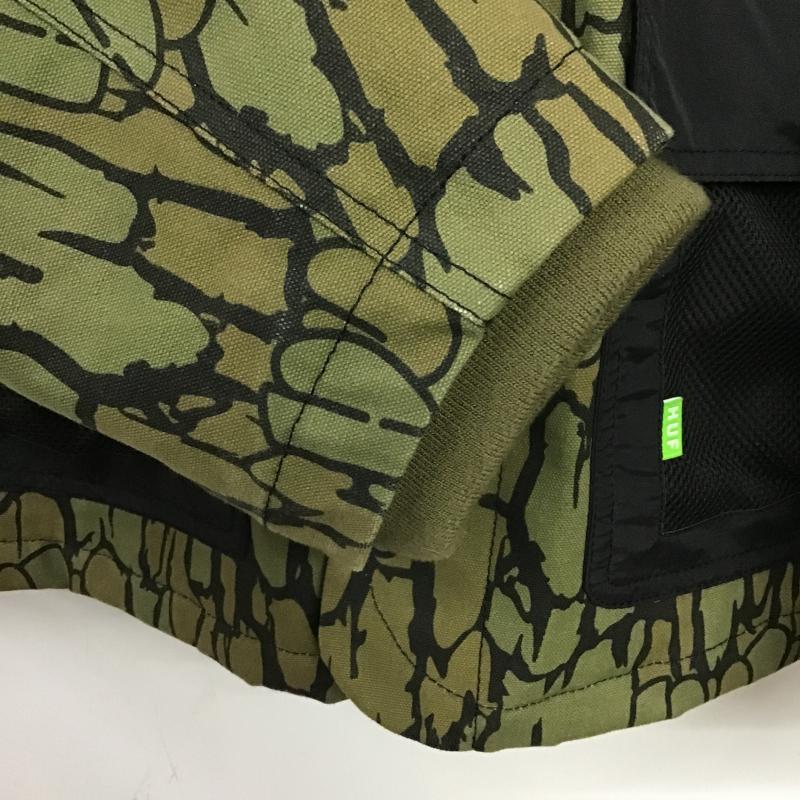 ハフ HUF ジャケット、上着 ジャンパー、ブルゾン カジュアルジャケット アウター カラージャケット L プリント カーキ / カーキ / khaki メンズ USED 古着 中古 10160349