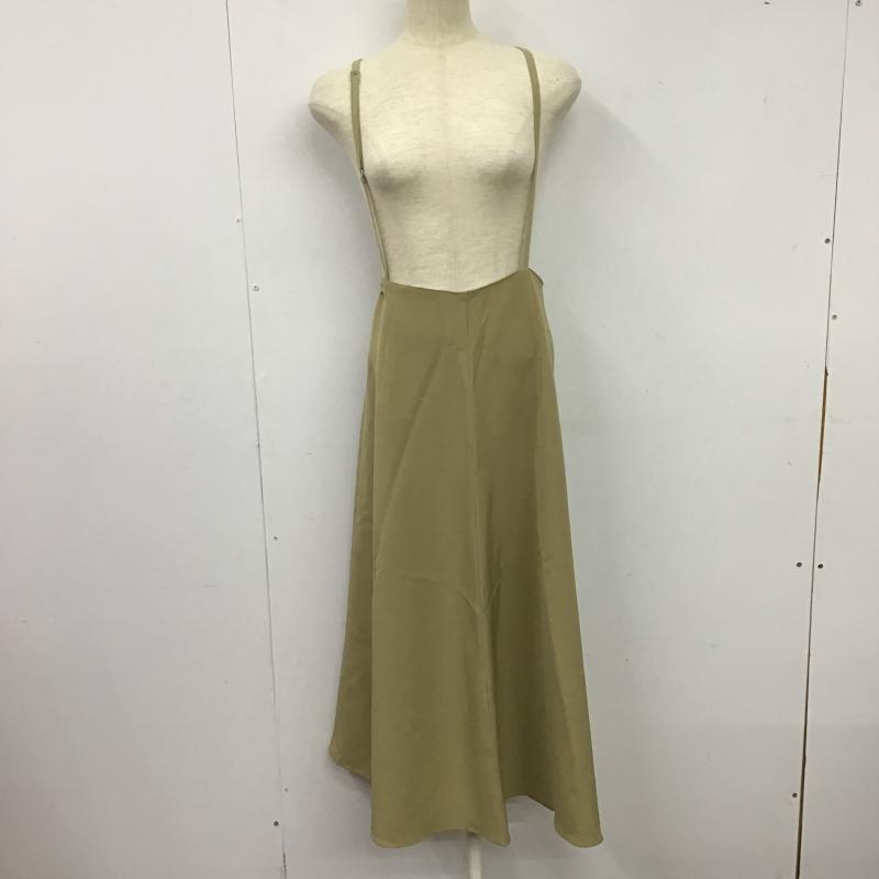 ケービーエフ KBF スカート ロングスカート KB86-25V010 サスペンダーフレアスカート ONE SIZE 無地 ベージュ / ベージュ / beige レディース USED 古着 中古 10160350