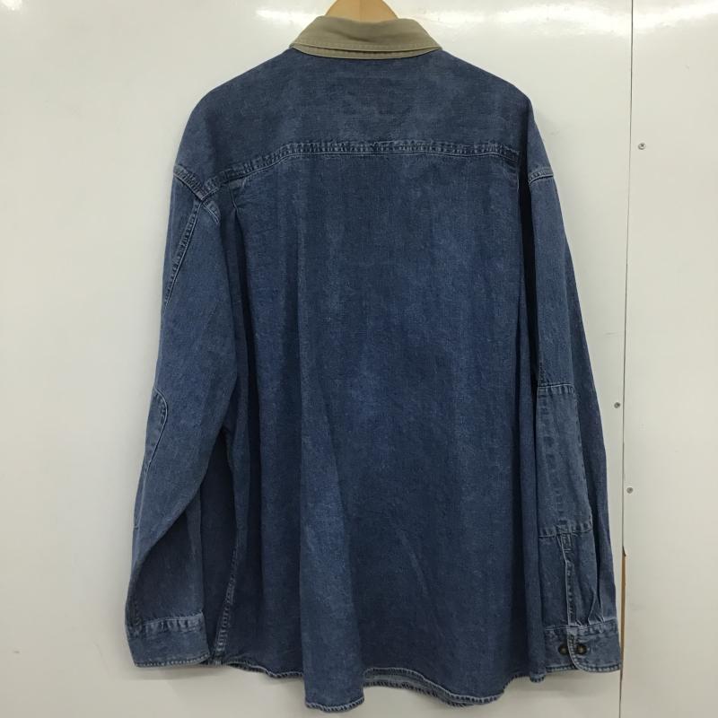 ウールリッチ WOOLRICH シャツ、ブラウス 長袖 長袖シャツ デニムシャツ ボタンダウンシャツ XXL 無地 インディゴ / インディゴ / Indigo メンズ USED 古着 中古 10160351