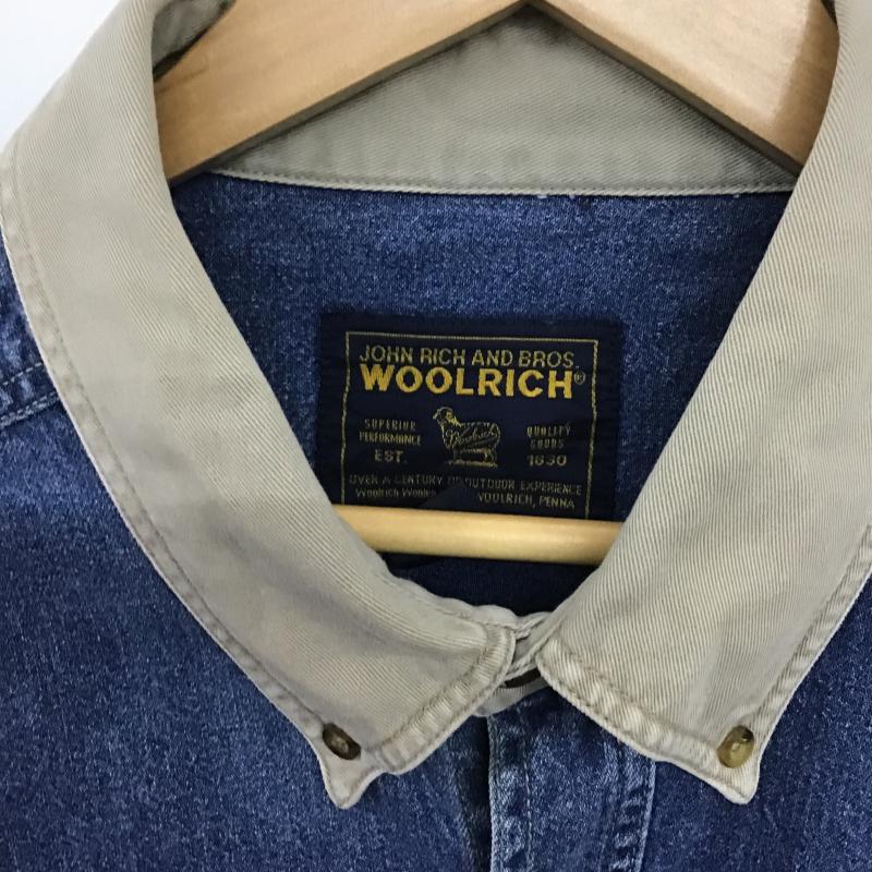 ウールリッチ WOOLRICH シャツ、ブラウス 長袖 長袖シャツ デニムシャツ ボタンダウンシャツ XXL 無地 インディゴ / インディゴ / Indigo メンズ USED 古着 中古 10160351