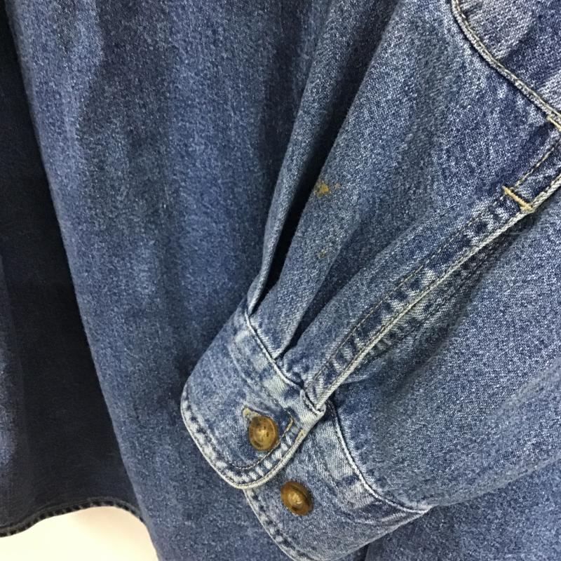 ウールリッチ WOOLRICH シャツ、ブラウス 長袖 長袖シャツ デニムシャツ ボタンダウンシャツ XXL 無地 インディゴ / インディゴ / Indigo メンズ USED 古着 中古 10160351