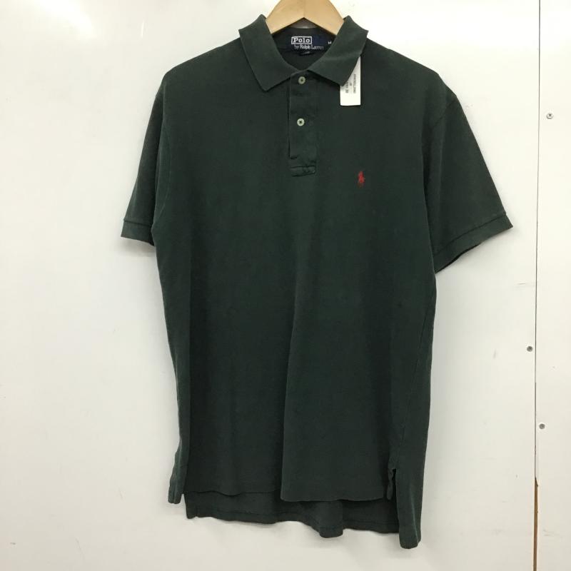 ポロバイラルフローレン Polo by RALPH LAUREN ポロシャツ 半袖 半袖ポロシャツ カラーシャツ 半袖カットソー M ロゴ、文字 緑 / グリーン / green メンズ USED 古着 中古 10160353