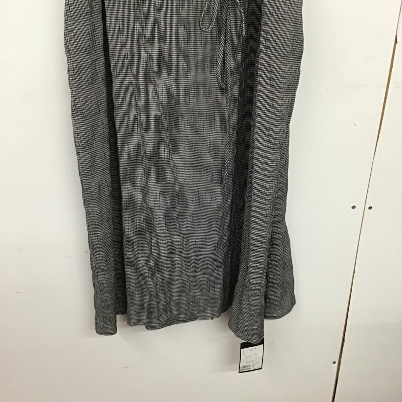 カスタネ Kastane ワンピース ロングスカート KAZ10A2109A0008 シアーサッカーギャザーワンピース 0 チェック 黒 / ブラック / black レディース USED 古着 中古 10160359