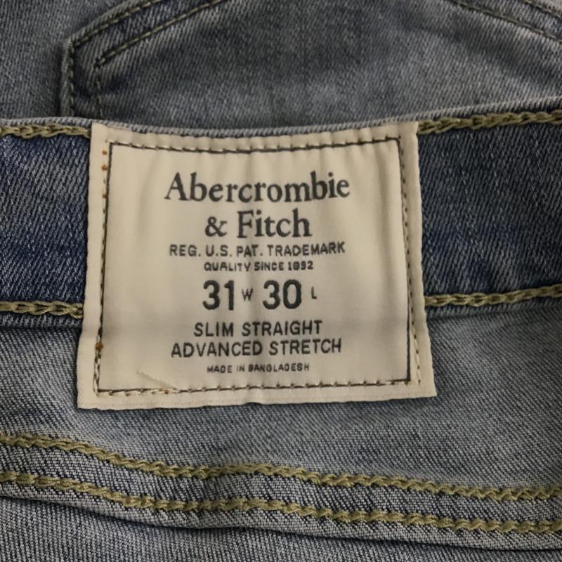 アバクロンビーアンドフィッチ ABERCROMBIE&FITCH パンツ デニム、ジーンズ デニムパンツ スリムパンツ カジュアルパンツ ストレッチパンツ 31インチ ダメージ加工 インディゴ / インディゴ / Indigo メンズ USED 古着 中古 10160361