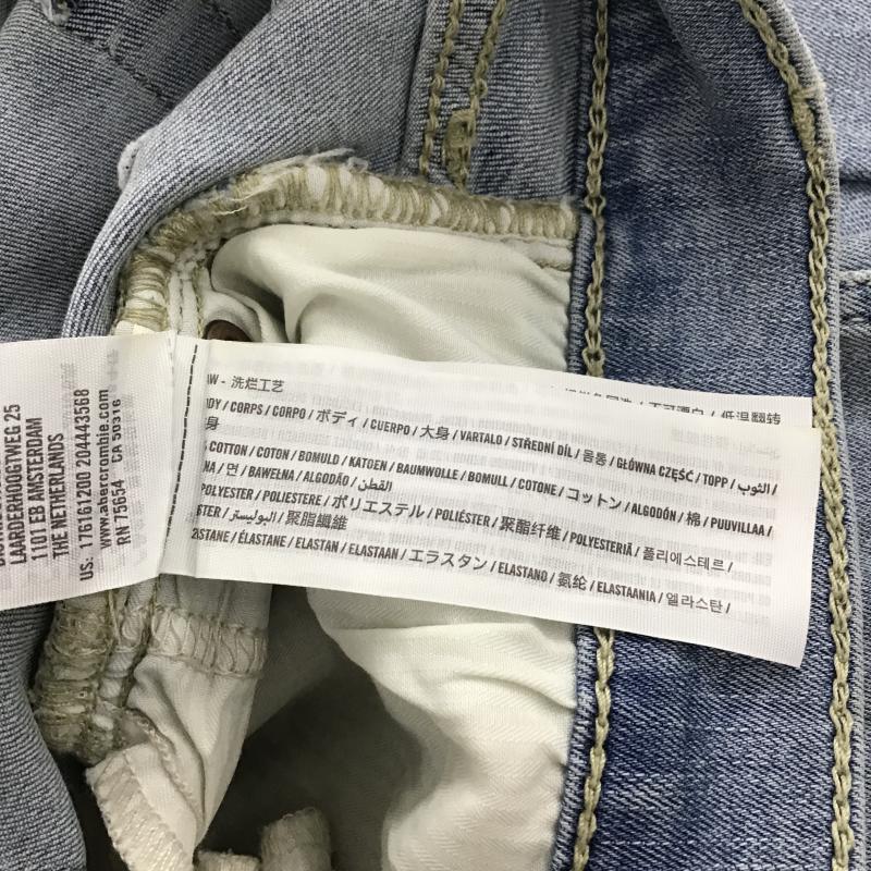 アバクロンビーアンドフィッチ ABERCROMBIE&FITCH パンツ デニム、ジーンズ デニムパンツ スリムパンツ カジュアルパンツ ストレッチパンツ 31インチ ダメージ加工 インディゴ / インディゴ / Indigo メンズ USED 古着 中古 10160361