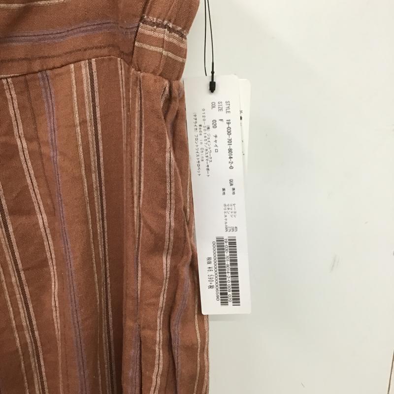 ジョイントワークス JOINT WORKS サロペット・オーバーオール サロペット、オーバーオール FREE ストライプ 茶 / ブラウン / brown レディース USED 古着 中古 10160362