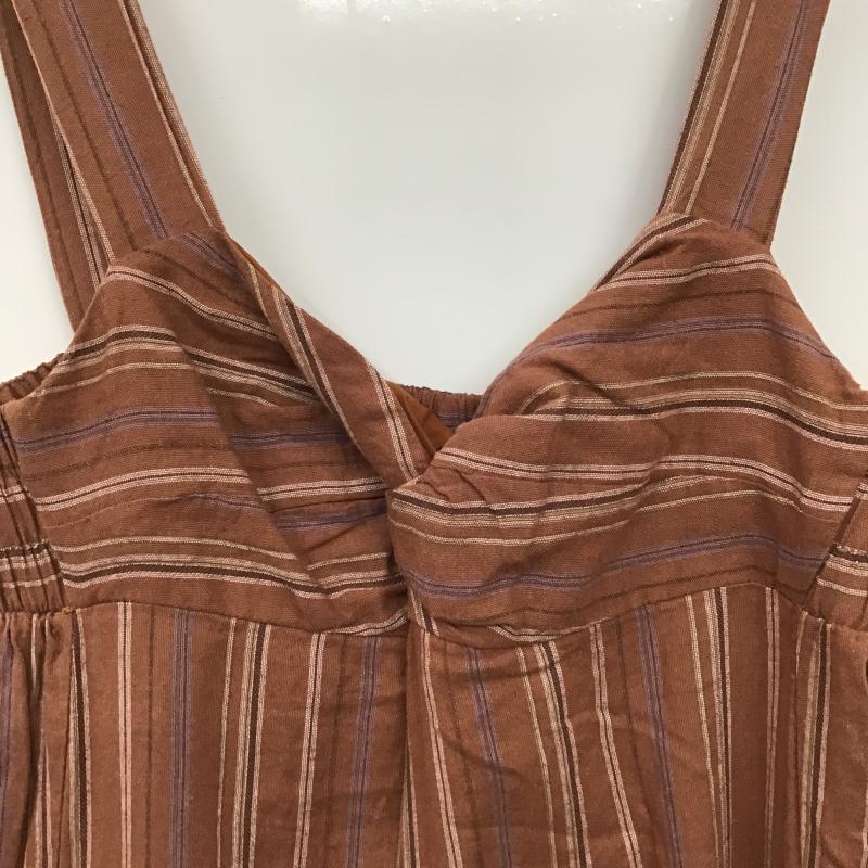 ジョイントワークス JOINT WORKS サロペット・オーバーオール サロペット、オーバーオール FREE ストライプ 茶 / ブラウン / brown レディース USED 古着 中古 10160362