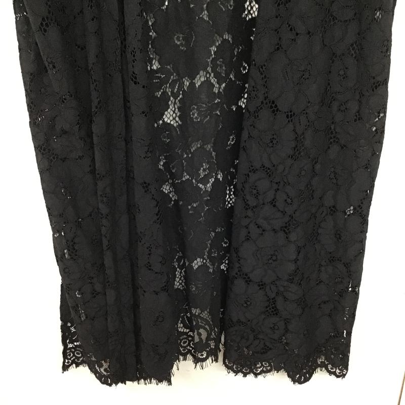 アズールバイマウジー AZUL BY MOUSSY カーディガン 長袖 250ESC80-569E SCALLOP LACE LONG GOWN FREE 無地 黒 / ブラック / black レディース USED 古着 中古 10160368