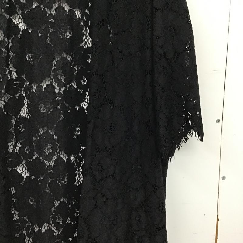 アズールバイマウジー AZUL BY MOUSSY カーディガン 長袖 250ESC80-569E SCALLOP LACE LONG GOWN FREE 無地 黒 / ブラック / black レディース USED 古着 中古 10160368