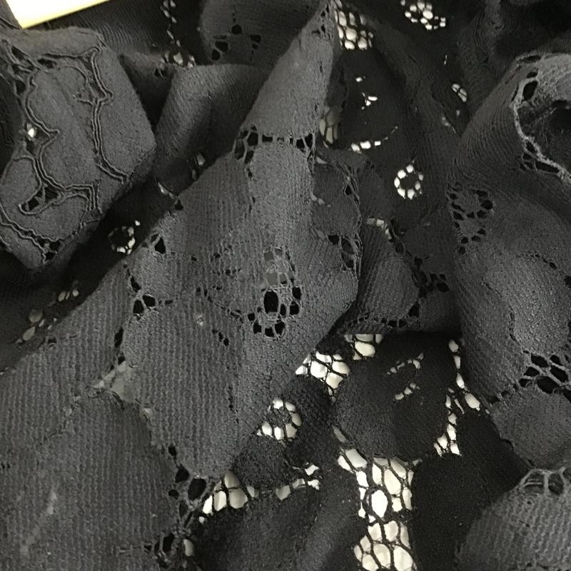 アズールバイマウジー AZUL BY MOUSSY カーディガン 長袖 250ESC80-569E SCALLOP LACE LONG GOWN FREE 無地 黒 / ブラック / black レディース USED 古着 中古 10160368