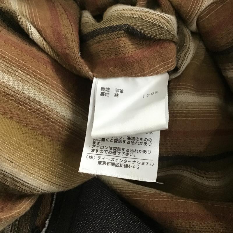古着 USED ジャケット、上着 ジャンパー、ブルゾン ジップアップジャケット アウター ラムレザー 46 無地 黒 / ブラック / black メンズ USED 古着 中古 10160373