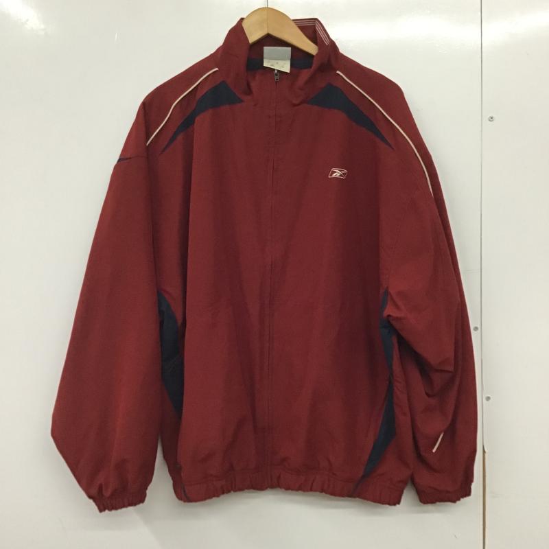 リーボック Reebok ジャケット、上着 ジャンパー、ブルゾン ジップアップジャケット アウター 古着 M ロゴ、文字 えんじ / ワインレッド / dark red メンズ USED 古着 中古 10160375