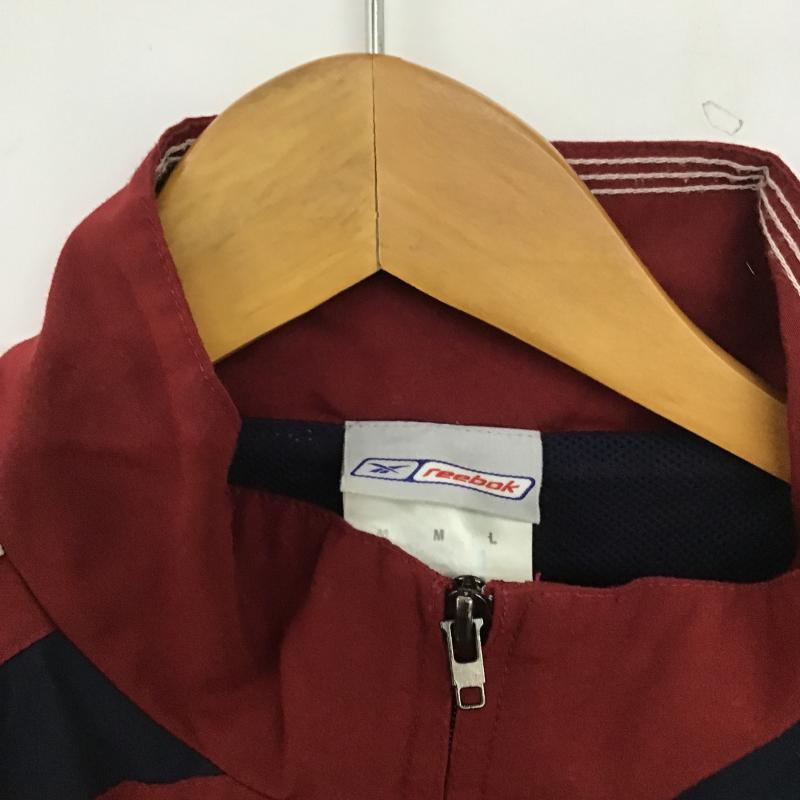 リーボック Reebok ジャケット、上着 ジャンパー、ブルゾン ジップアップジャケット アウター 古着 M ロゴ、文字 えんじ / ワインレッド / dark red メンズ USED 古着 中古 10160375