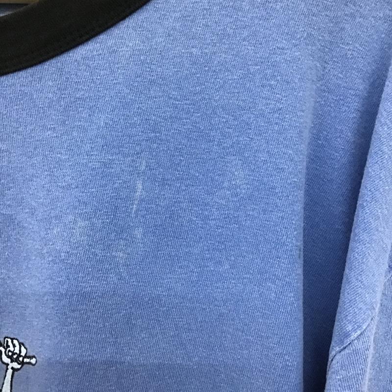 ギルダン GILDAN Tシャツ 半袖 半袖カットソー プリントTシャツ クルーネックカットソー XL プリント 水色 / ライトブルー / メンズ USED 古着 中古 10160383