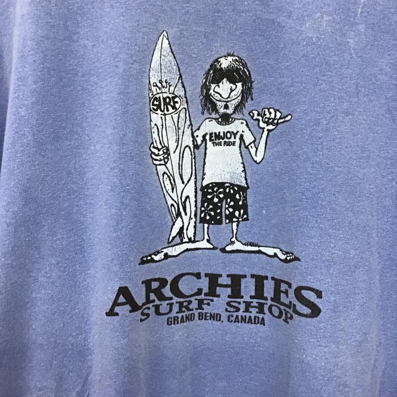 ギルダン GILDAN Tシャツ 半袖 半袖カットソー プリントTシャツ クルーネックカットソー XL プリント 水色 / ライトブルー / メンズ USED 古着 中古 10160383