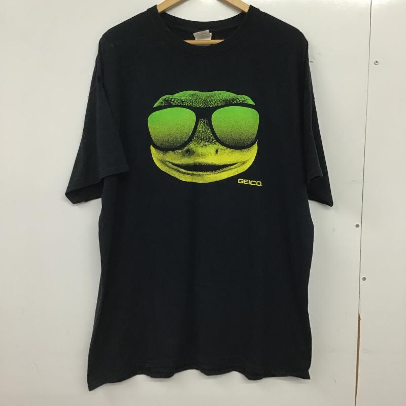 ギルダン GILDAN Tシャツ 半袖 半袖カットソー プリントTシャツ クルーネックカットソー XL プリント ダークグレー / ダークグレー / メンズ USED 古着 中古 10160386